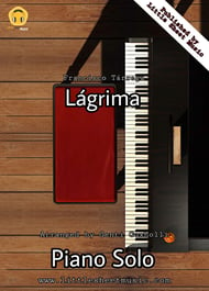 Lagrima piano sheet music cover Thumbnail